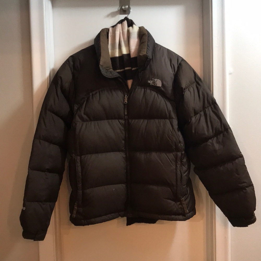 North Face Nuptse 700 Down Coat. Chocolate brown.L